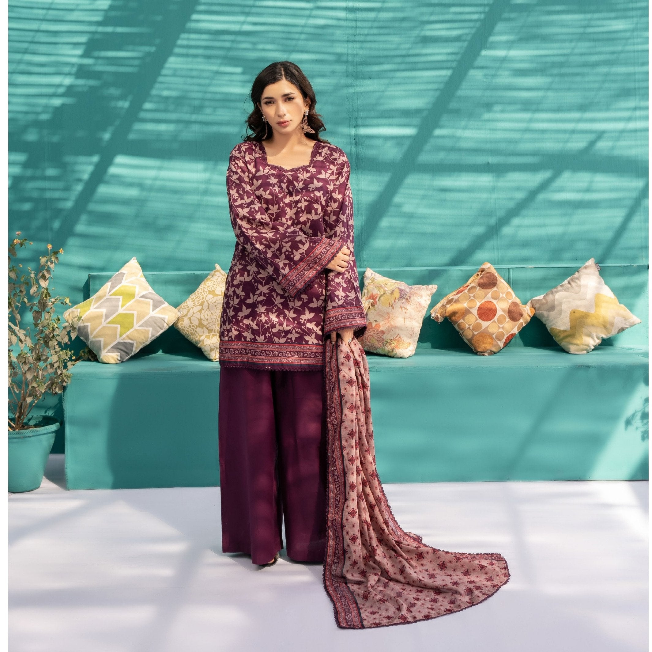 Zesh Printed lawn 3piece suit