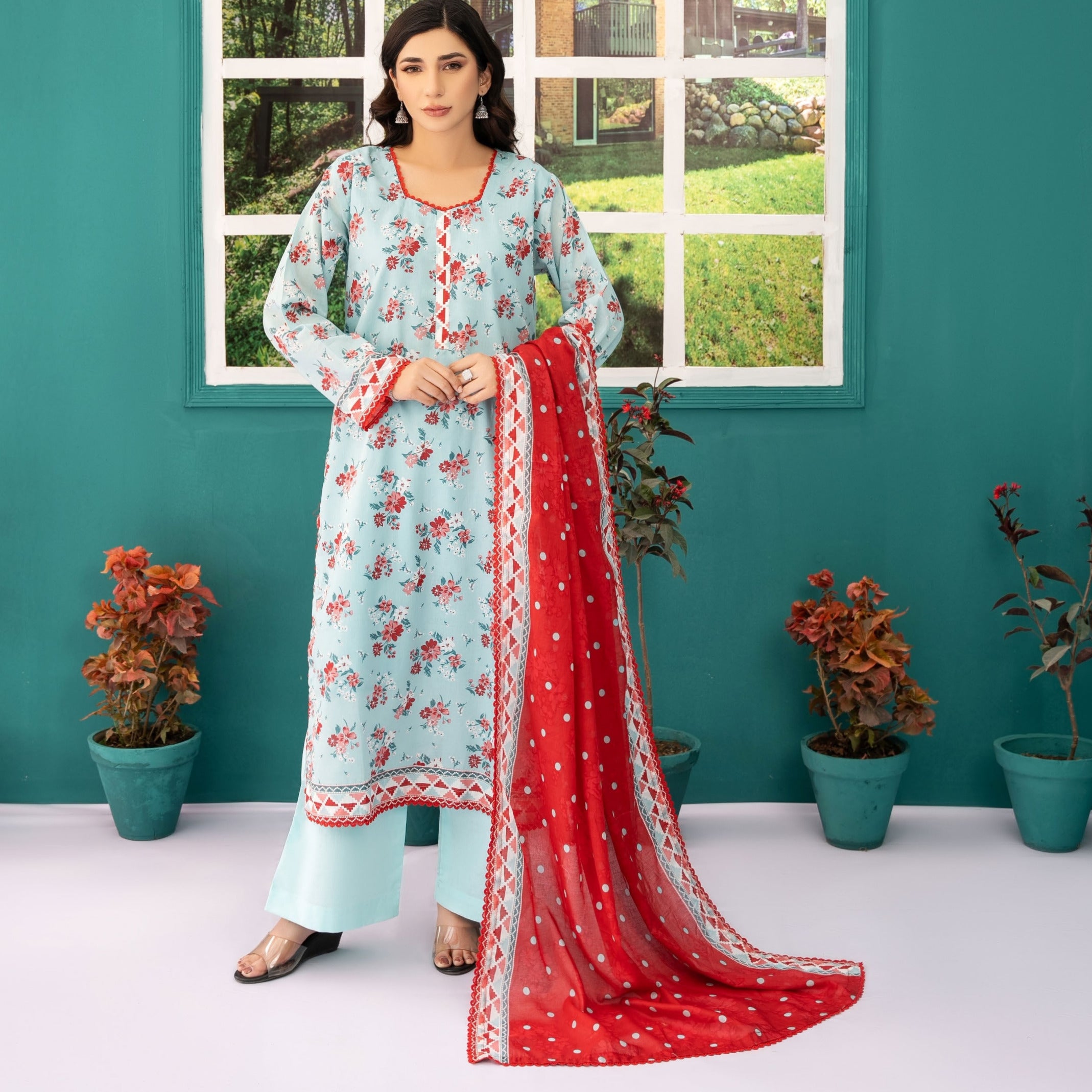 Zesh Printed lawn 3piece suit