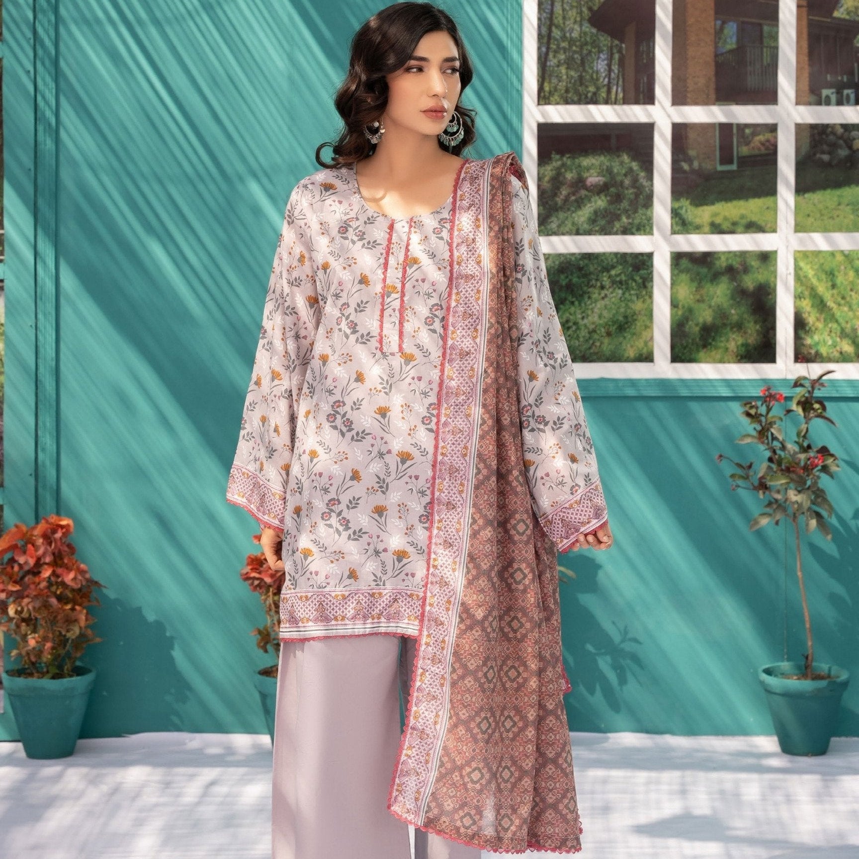 Zesh printed lawn 3piece suit